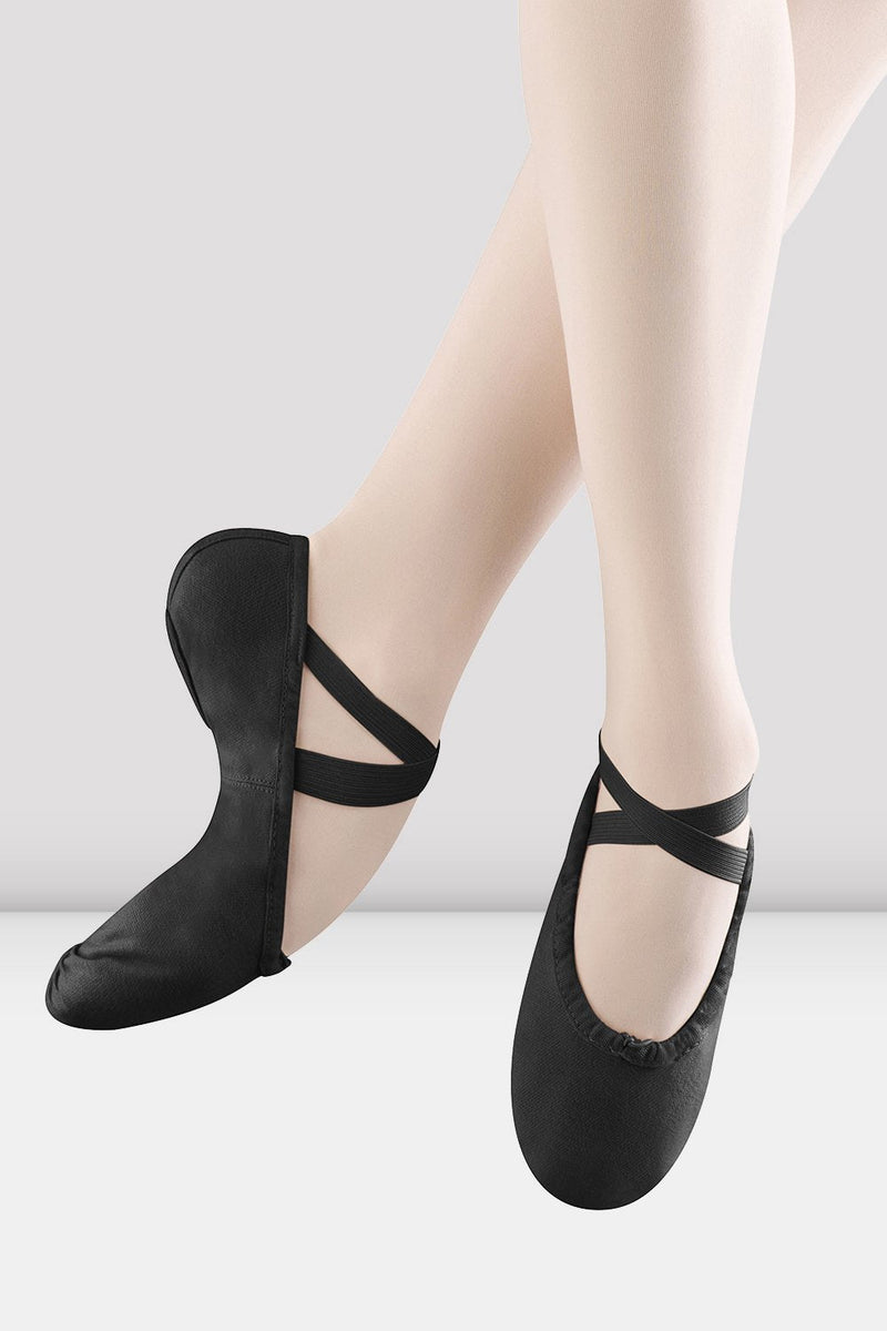 Laad het plaatje in de Viewer, S0277M Pump Men Canvas Gespleten Zool Balletschoen Zwart (Black)