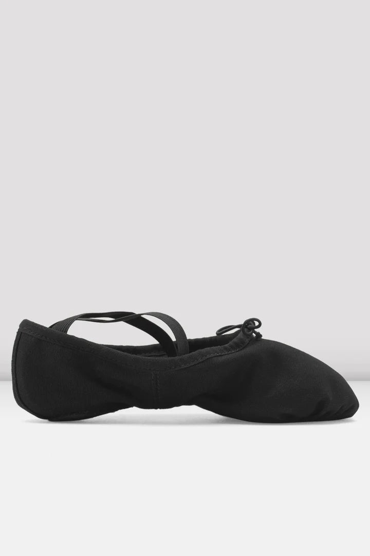 Laad het plaatje in de Viewer, S0277M Pump Men Canvas Gespleten Zool Balletschoen Zwart (Black)