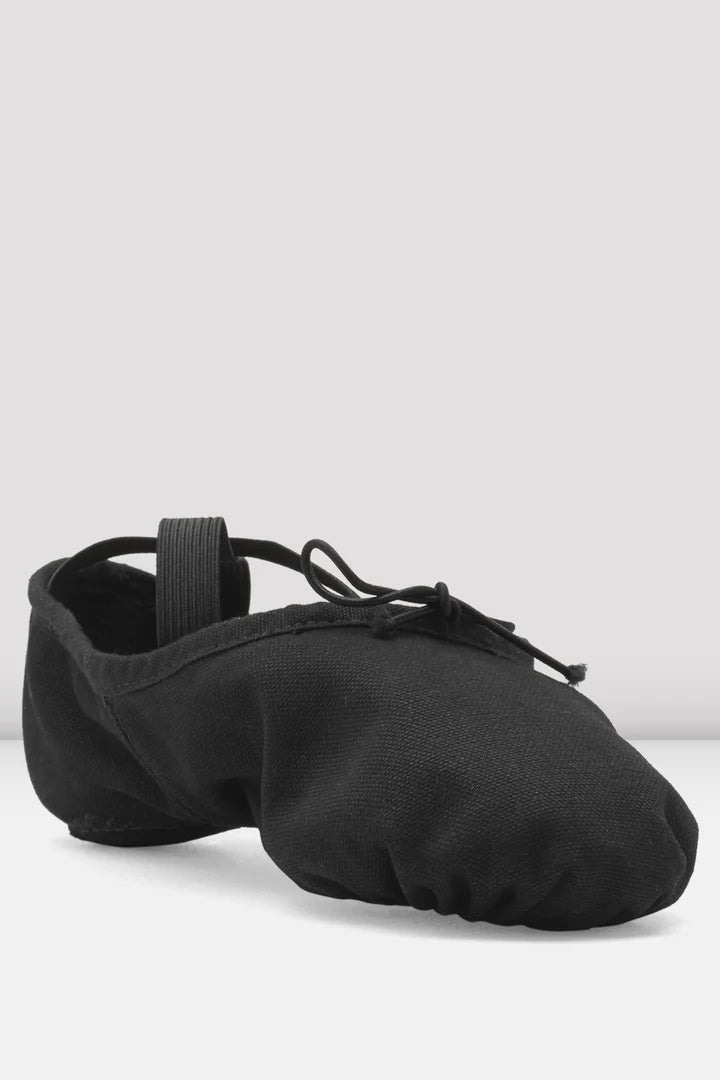 Laad het plaatje in de Viewer, S0277M Pump Men Canvas Gespleten Zool Balletschoen Zwart (Black)