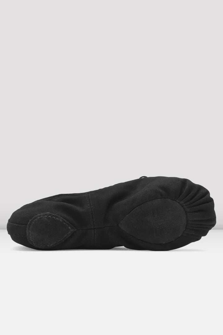 Laad het plaatje in de Viewer, S0277M Pump Men Canvas Gespleten Zool Balletschoen Zwart (Black)