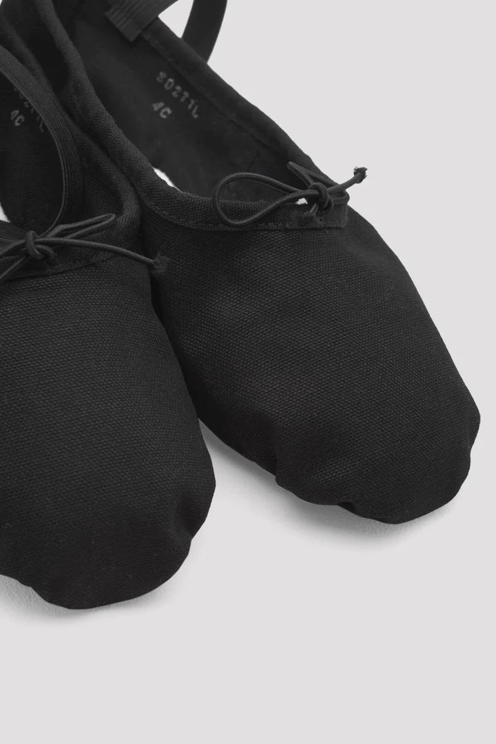 Laad het plaatje in de Viewer, S0277M Pump Men Canvas Gespleten Zool Balletschoen Zwart (Black)