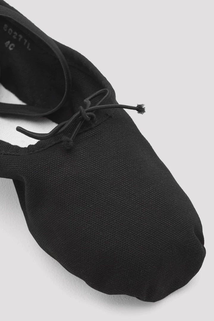 Laad het plaatje in de Viewer, S0277M Pump Men Canvas Gespleten Zool Balletschoen Zwart (Black)