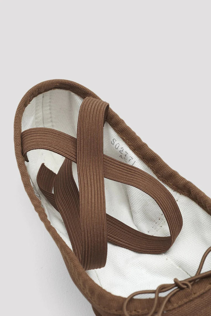 Laad het plaatje in de Viewer, S0277M Pump Men Canvas Gespleten Zool Balletschoen Bruin (Cocoa)