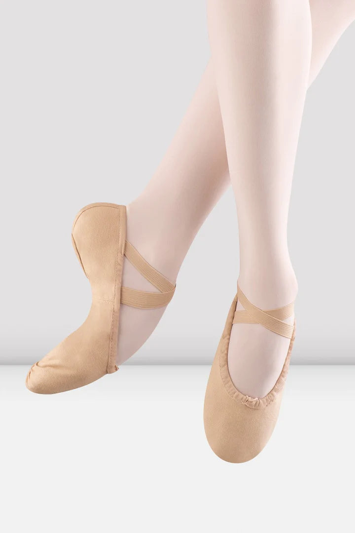 Laad het plaatje in de Viewer, S0277M Pump Men Canvas Gespleten Zool Balletschoen Beige (Light Sand)