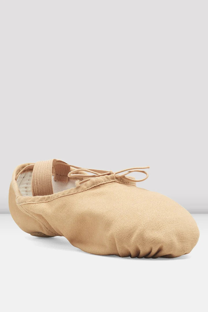 Laad het plaatje in de Viewer, S0277M Pump Men Canvas Gespleten Zool Balletschoen Beige (Light Sand)