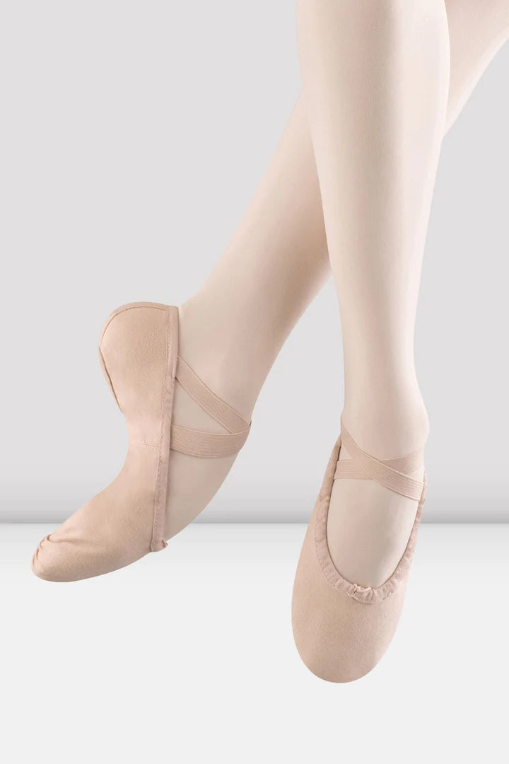 Laad het plaatje in de Viewer, S0277L Pump Canvas Gespleten Zool Balletschoen Pink (Pink)