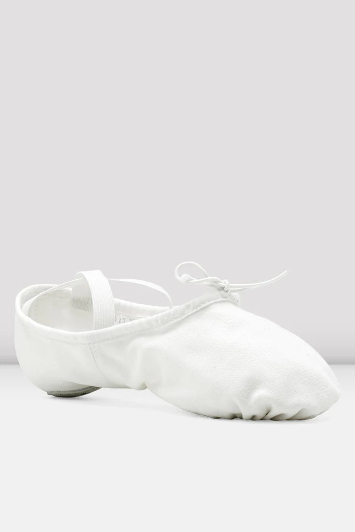 Laad het plaatje in de Viewer, S0277L Pump Canvas Gespleten Zool Balletschoen Wit (White)