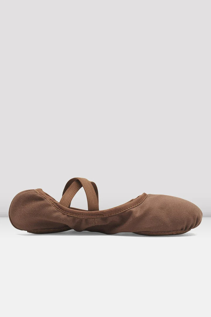 Laad het plaatje in de Viewer, S0284M Performa Stretch Canvas Balletschoen Bruin (Cocoa)
