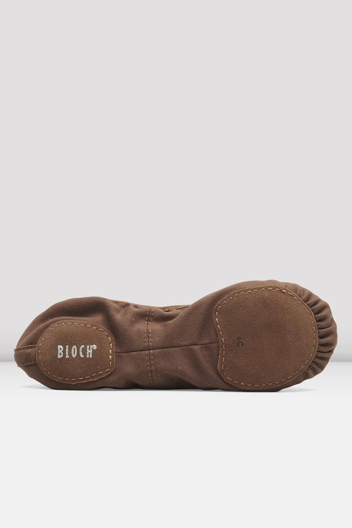 Laad het plaatje in de Viewer, S0284M Performa Stretch Canvas Balletschoen Bruin (Cocoa)
