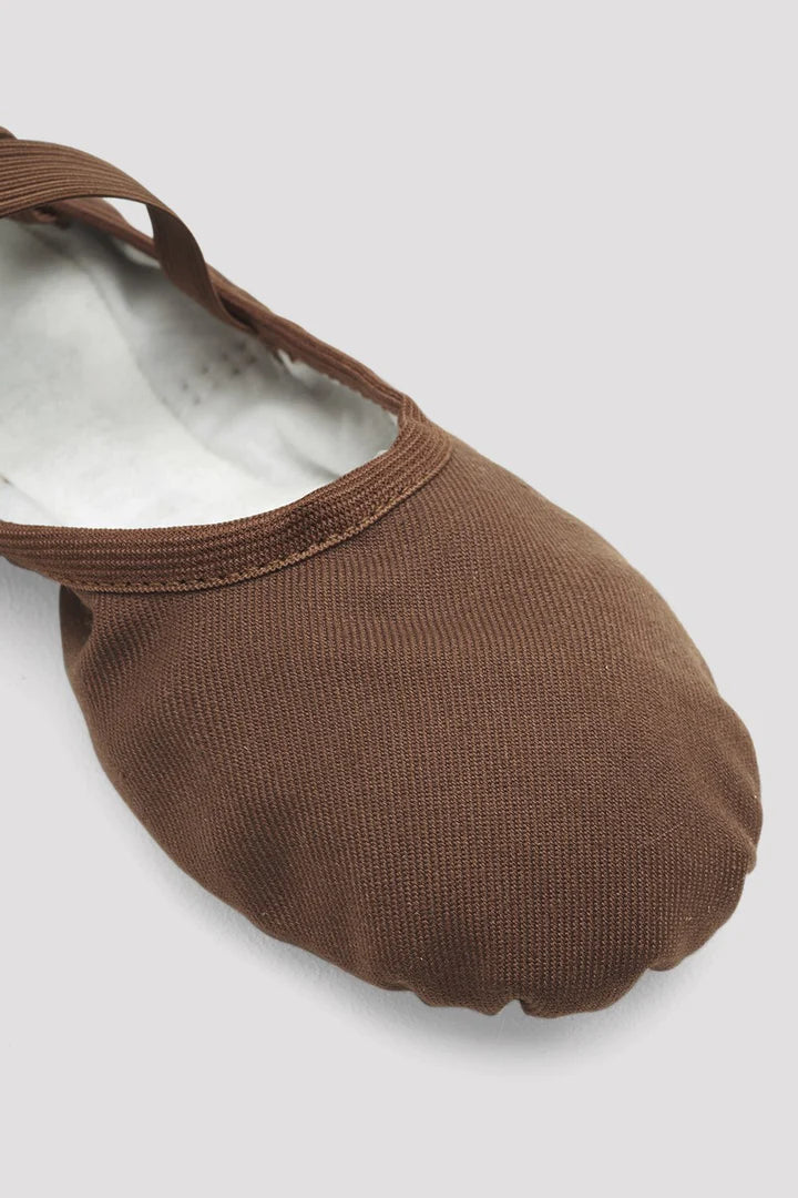 Laad het plaatje in de Viewer, S0284L Performa Stretch Canvas Balletschoen Bruin (Cocoa)