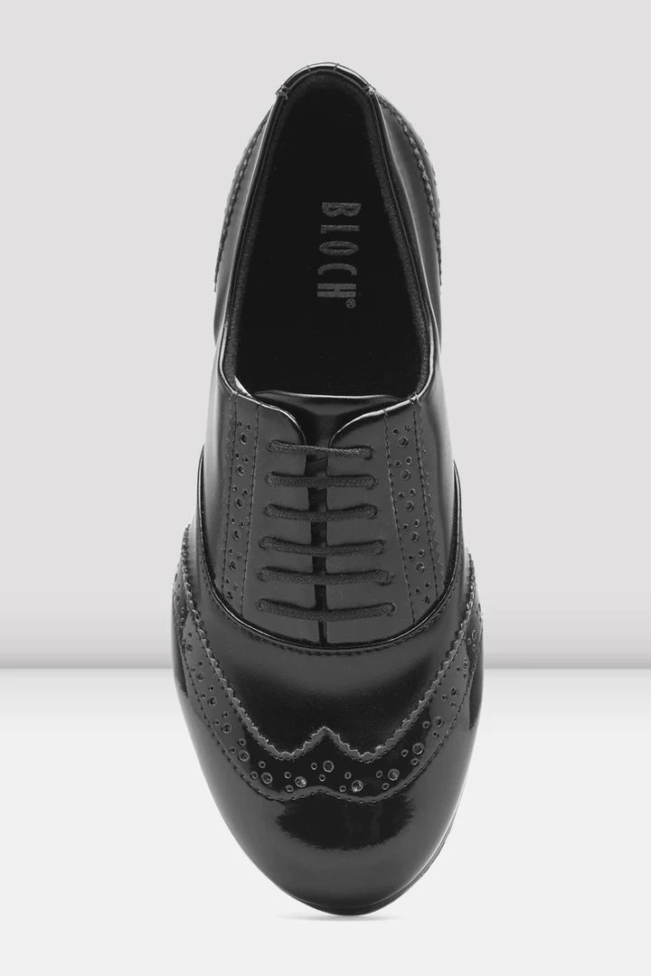 Laad het plaatje in de Viewer, S0341L Charleston Tapschoenen Zwart Kunstleer