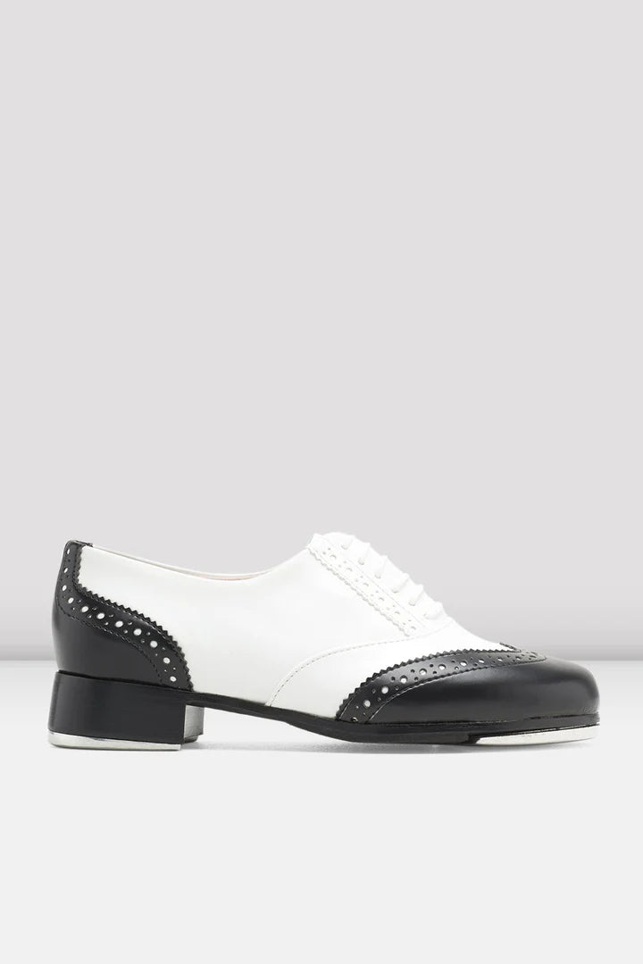 Laad het plaatje in de Viewer, S0341L Charleston Tapschoenen Wit / Zwart Kunstleer