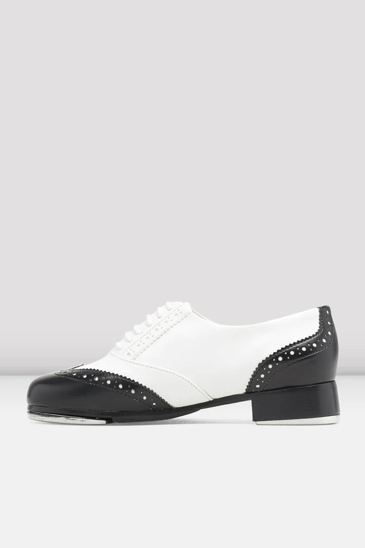 Laad het plaatje in de Viewer, S0341L Charleston Tapschoenen Wit / Zwart Kunstleer