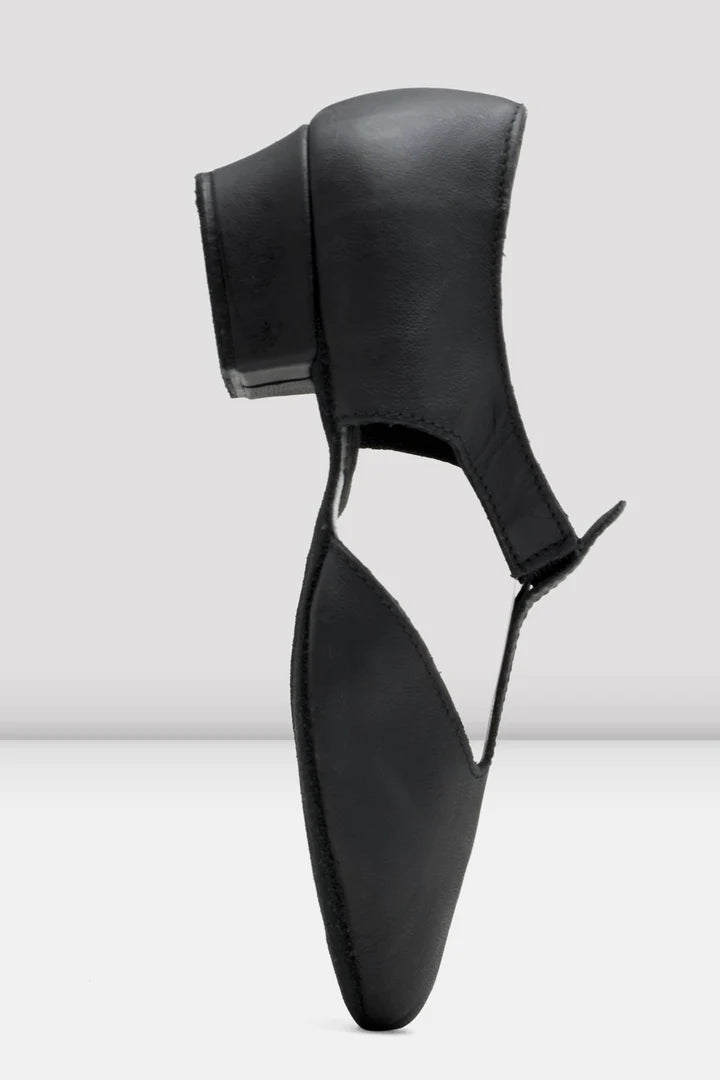 Laad het plaatje in de Viewer, S0407L Grecian Sandal T-strap Docenten Dansschoenen Zwart Leer 2.5 cm