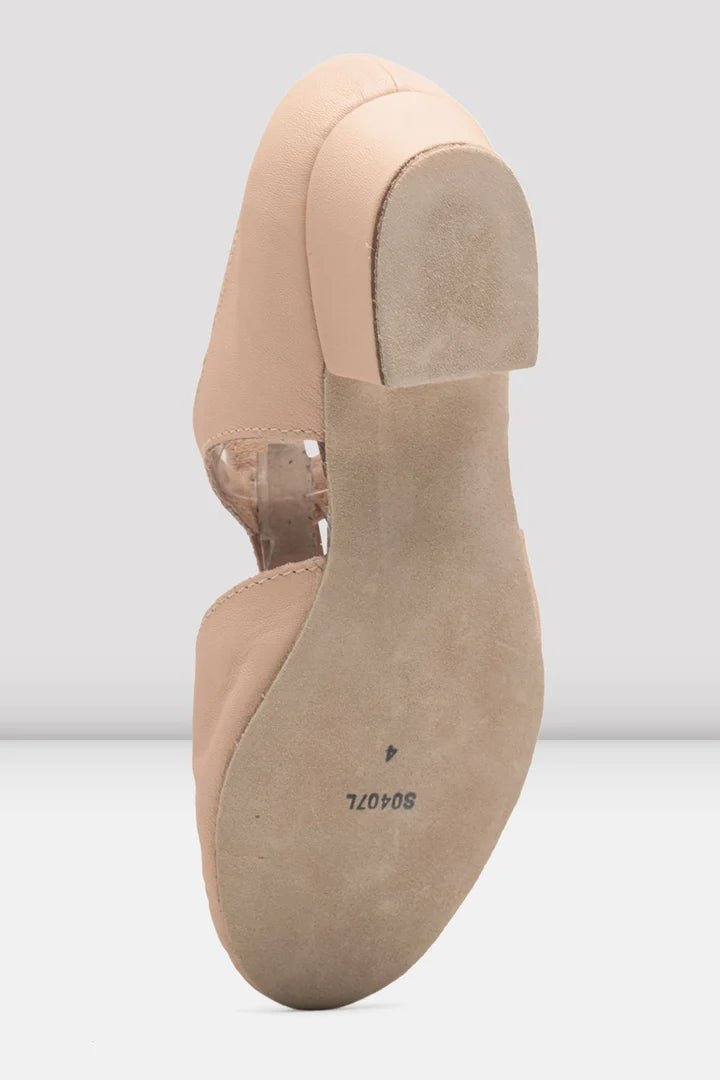 Laad het plaatje in de Viewer, S0407L Grecian Sandal T-strap Docenten Dansschoenen Roze Leer 2.5 cm