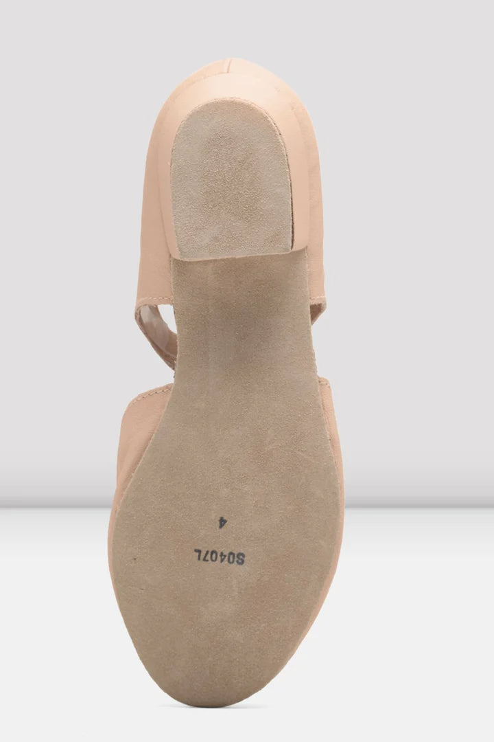 Laad het plaatje in de Viewer, S0407L Grecian Sandal T-strap Docenten Dansschoenen Roze Leer 2.5 cm