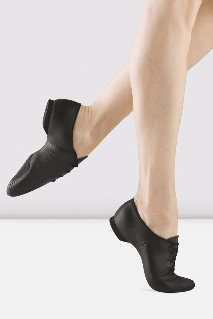Laad het plaatje in de Viewer, S0423M Ultraflex Jazzschoenen Suède Splitzool Zwart Leer