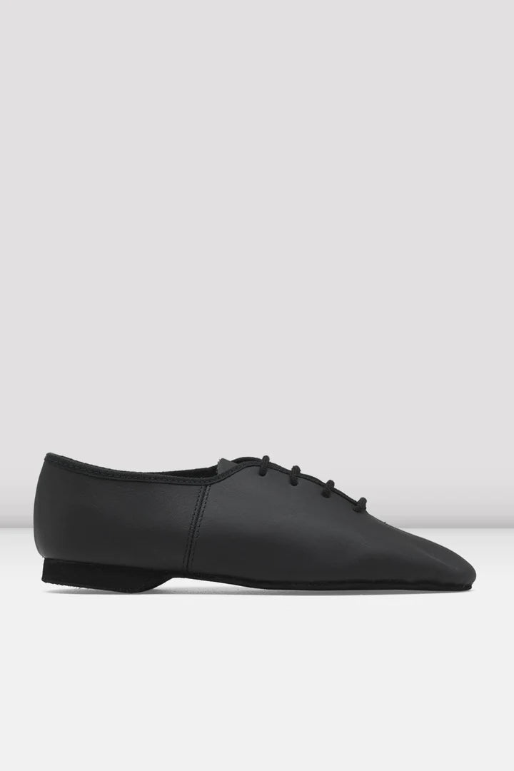 Laad het plaatje in de Viewer, S0454L Debut Jazz Oefenschoenen Doorlopende Zool Zwart Leer