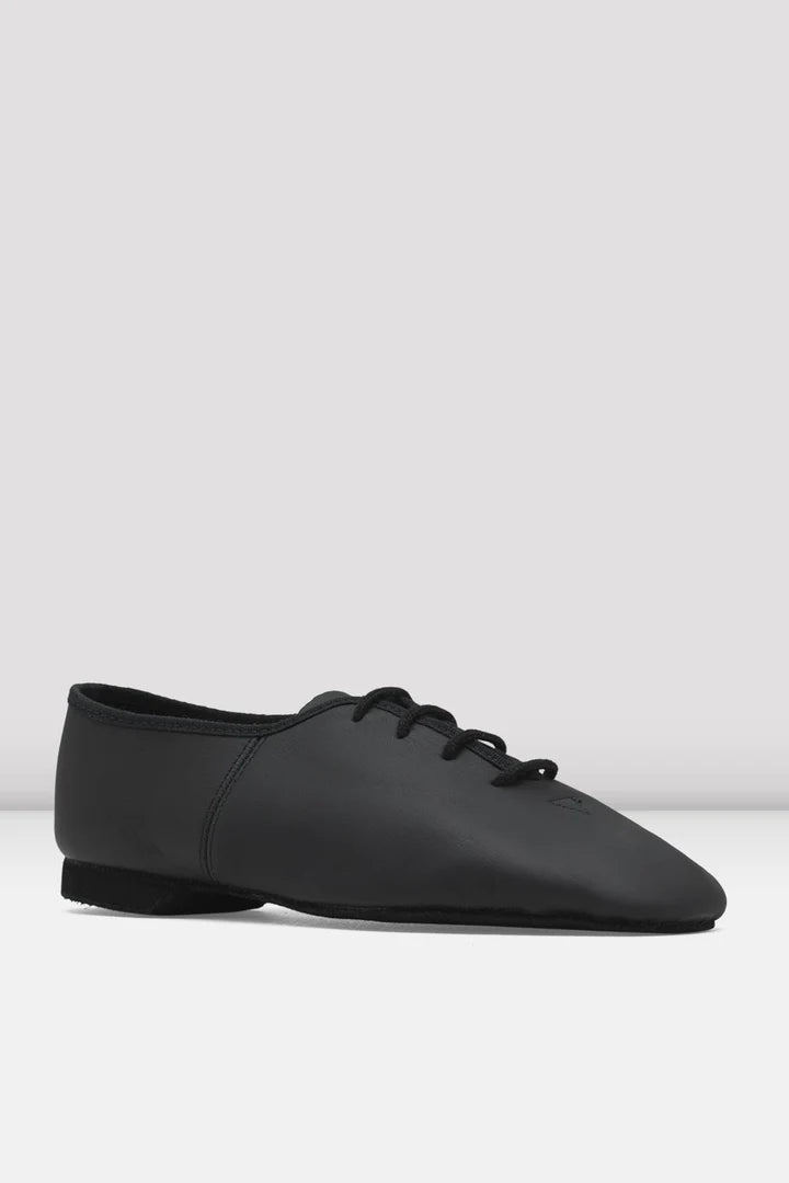 Laad het plaatje in de Viewer, S0454L Debut Jazz Oefenschoenen Doorlopende Zool Zwart Leer