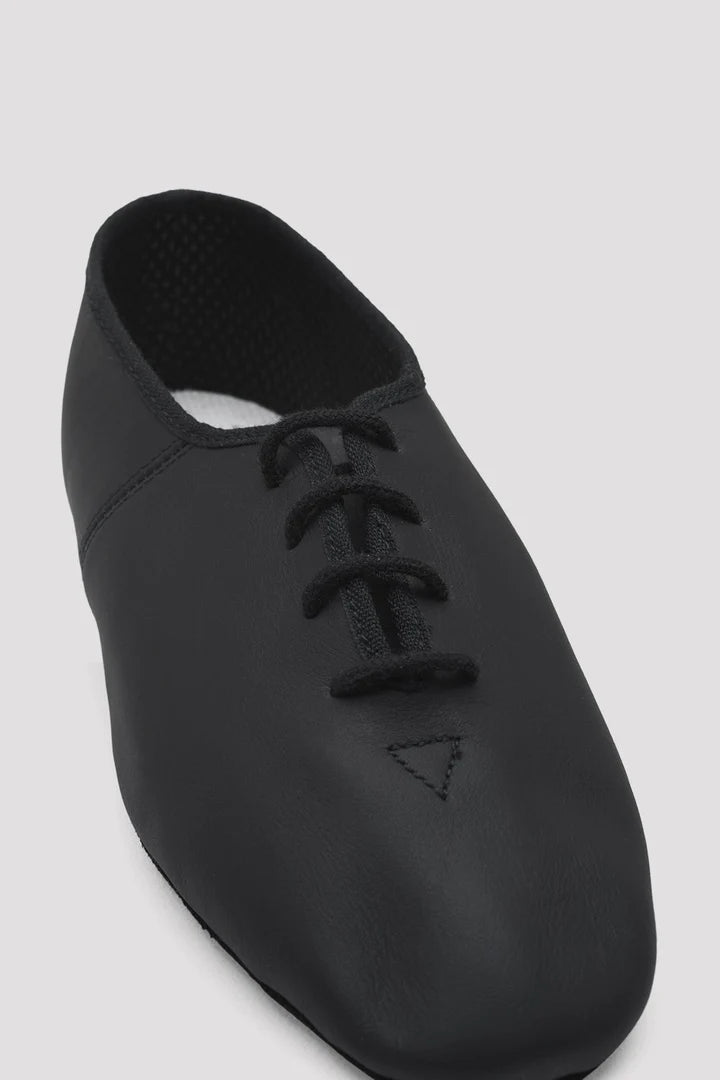 Laad het plaatje in de Viewer, S0454L Debut Jazz Oefenschoenen Doorlopende Zool Zwart Leer