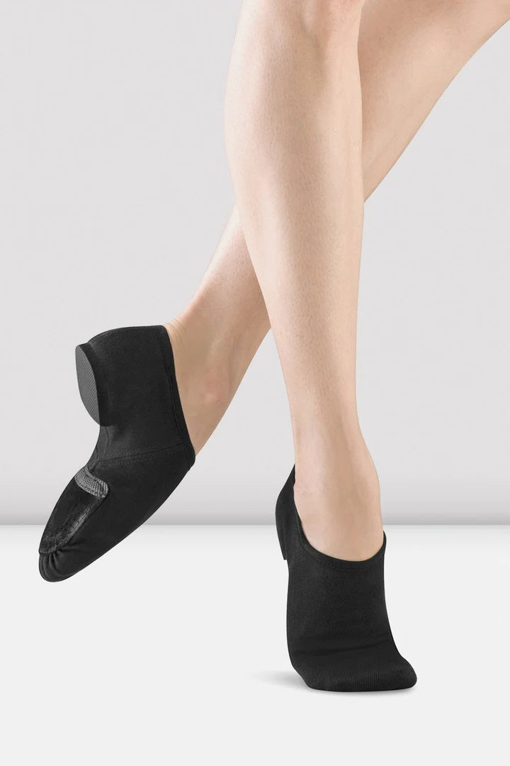 Laad het plaatje in de Viewer, S0473L Phantom Jazzschoenen Splitzool Zwart Stretch Canvas
