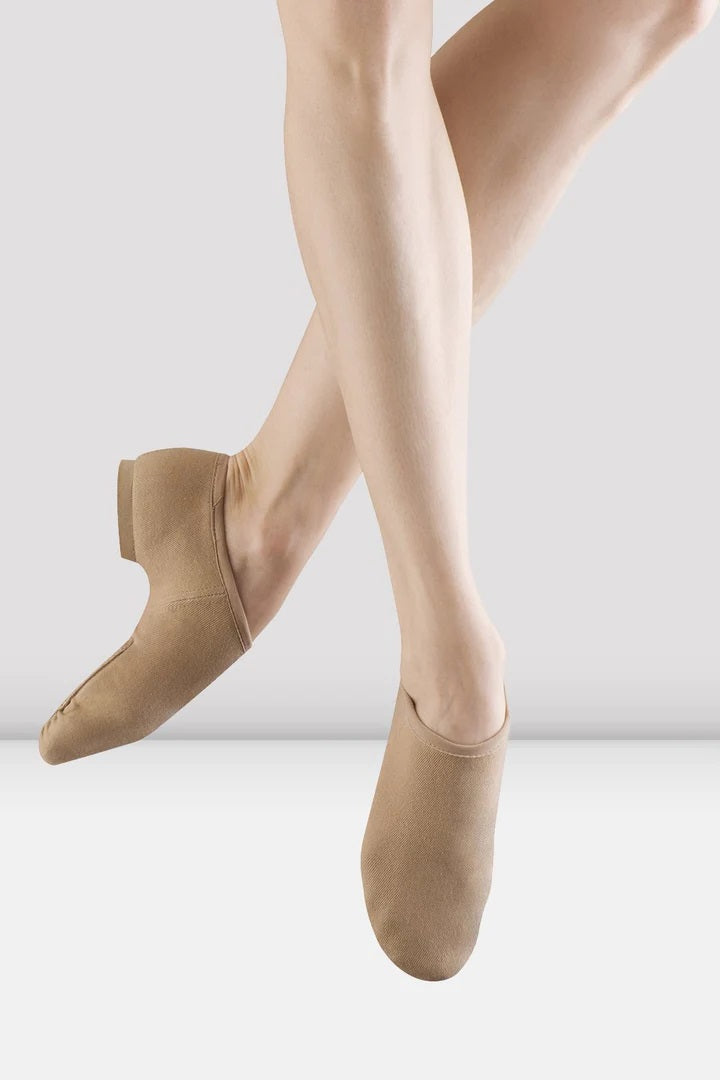 Laad het plaatje in de Viewer, S0473L Phantom Jazzschoenen Splitzool Beige Stretch Canvas