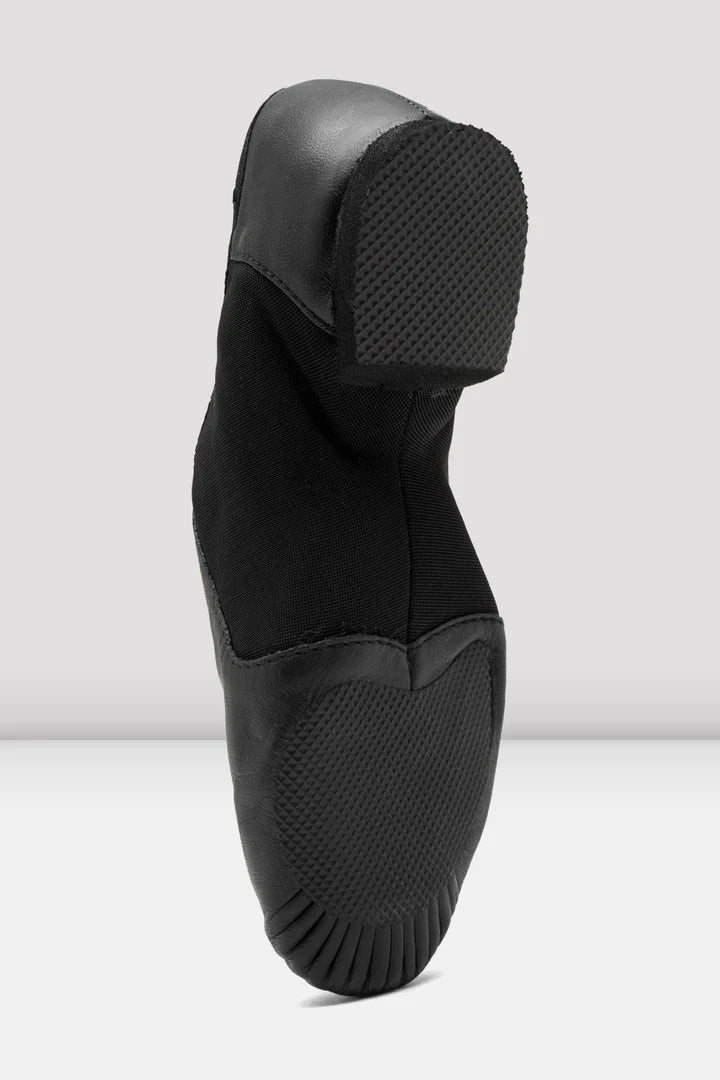 Laad het plaatje in de Viewer, S0495L Neo Flex Slip On Jazzschoenen Zwart Leer/Neopreen