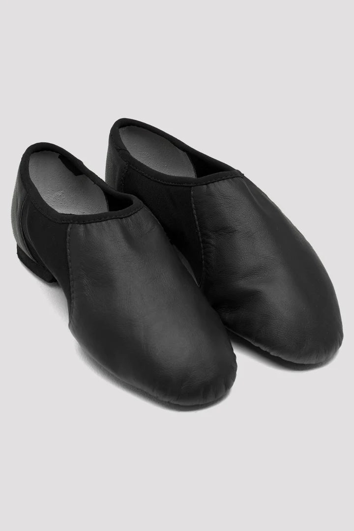Laad het plaatje in de Viewer, S0495L Neo Flex Slip On Jazzschoenen Zwart Leer/Neopreen