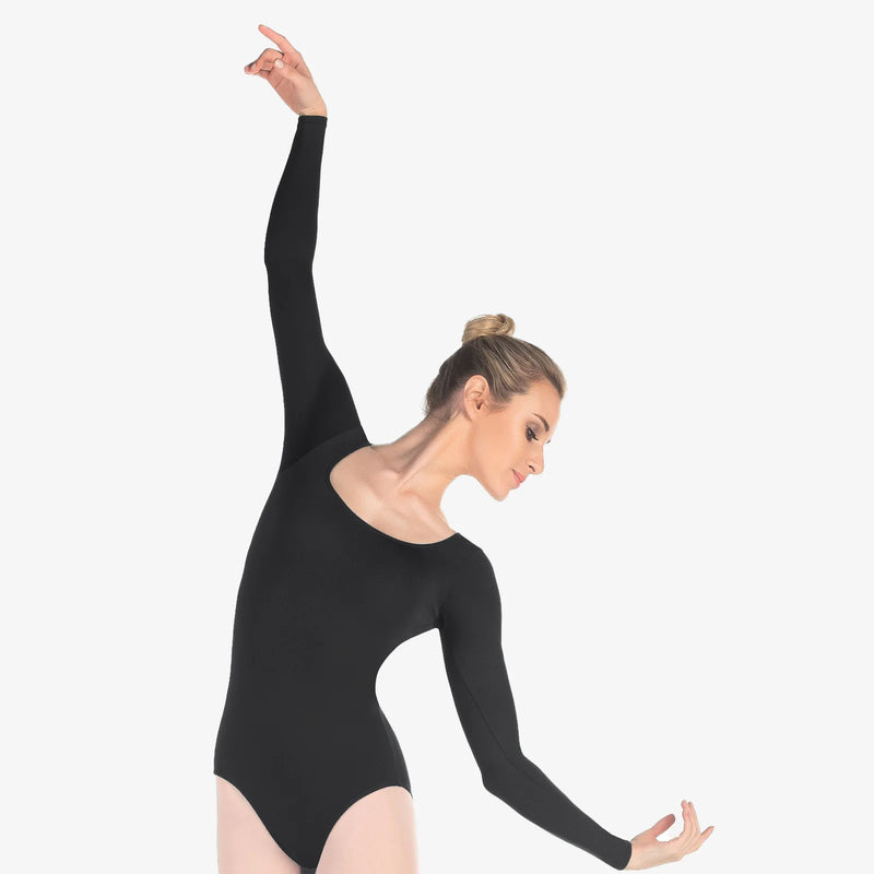 Laad het plaatje in de Viewer, SL14 Balletpakje Lange Mouw Zwart