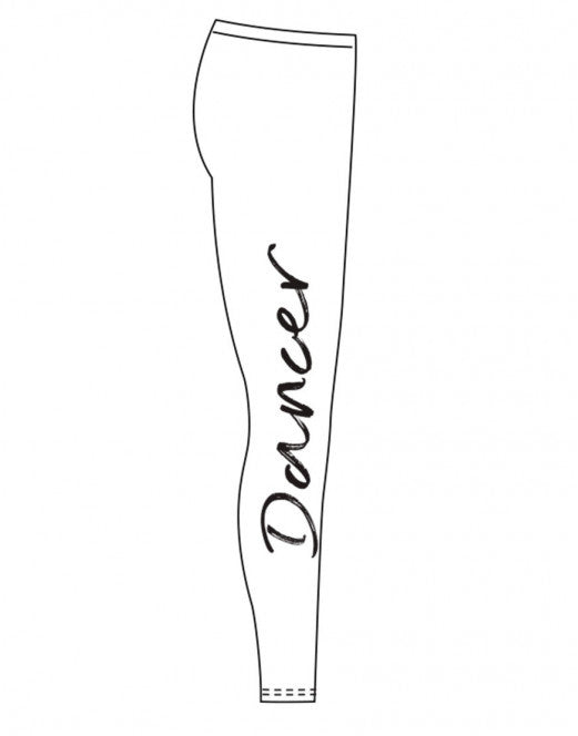 Laad het plaatje in de Viewer, Adalie I Am Dancer Logo Legging Zwart