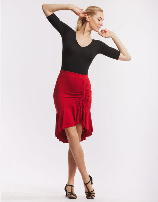 Laad het plaatje in de Viewer, Alana Dans Rok Tango/Salsa Rood