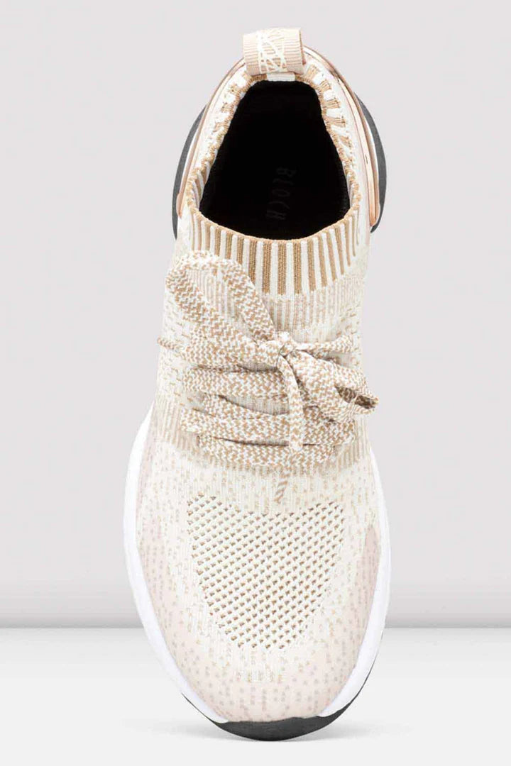 Laad het plaatje in de Viewer, S0929L Alcyone Lage Sneakers Beige/Wit/Rose Goud Knit