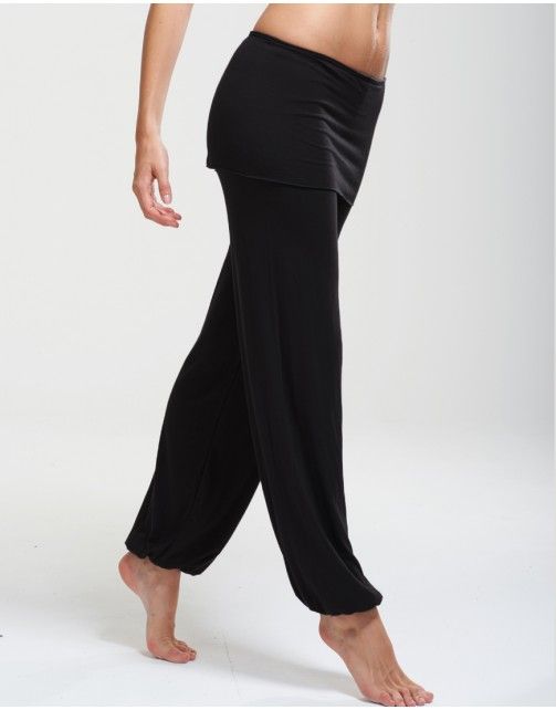 Laad het plaatje in de Viewer, Baby Yoga Dans Broek Lang Heupstuk Zwart