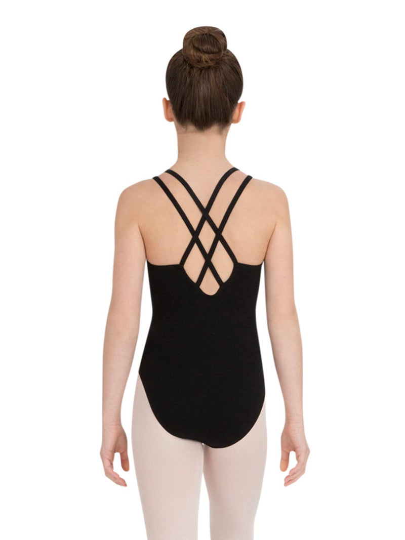 Laad het plaatje in de Viewer, CC123C Double Strap Balletpak Kinderen Zwart