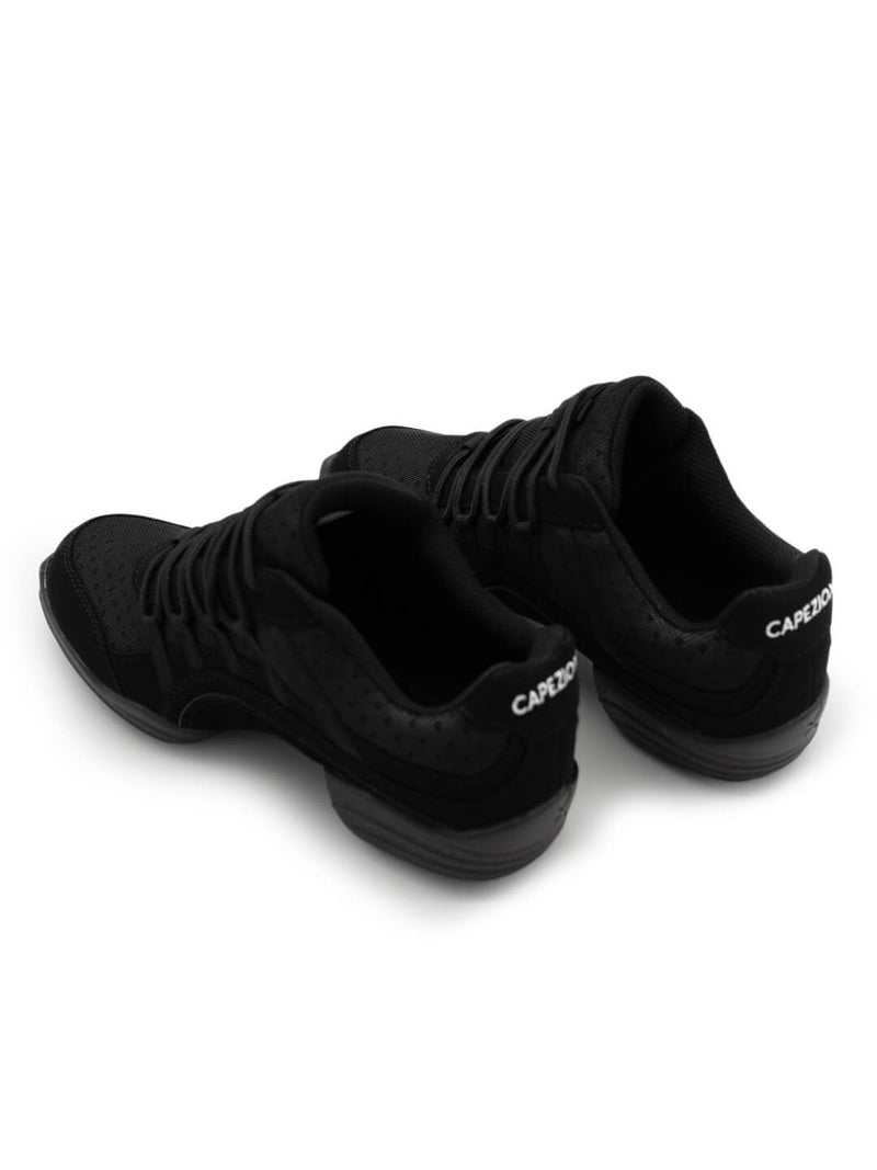 Laad het plaatje in de Viewer, DS24 Rock It Lage Danssneakers Zwart Synthetisch Nubuck/ Imitatie Suède / Mesh