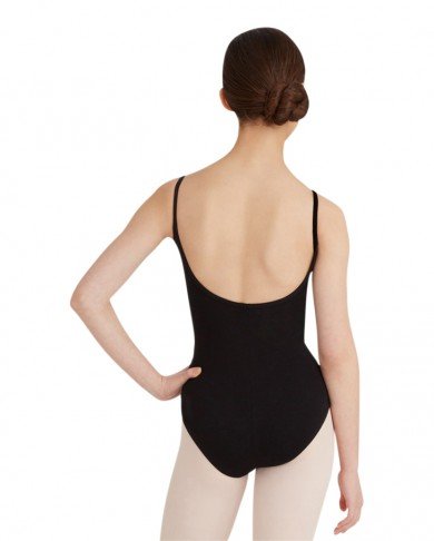 Laad het plaatje in de Viewer, CC101 Princess Seamed Camisole Balletpakje Katoen Zwart