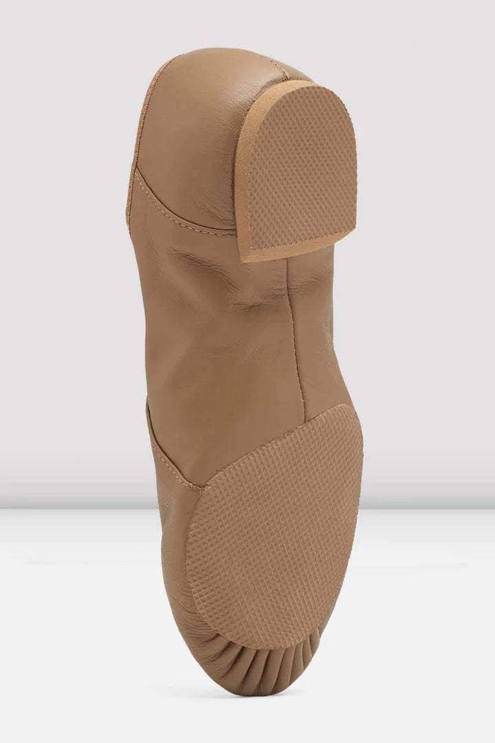 Laad het plaatje in de Viewer, S0405L Jazzsoft Jazzschoenen Rubber Splitzool Beige (TAN) Leer