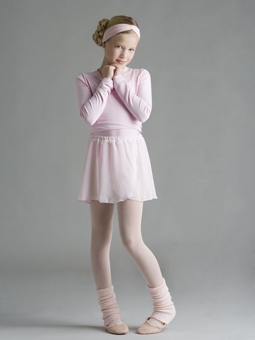 Laad het plaatje in de Viewer, PK2054 Balletvestje Lange Mouw Roze Kinderen