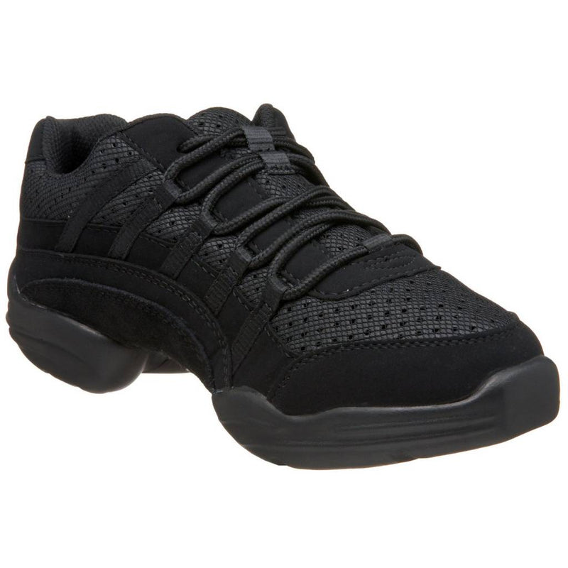 Laad het plaatje in de Viewer, DS24 Rock It Lage Danssneakers Zwart Synthetisch Nubuck/ Imitatie Suède / Mesh