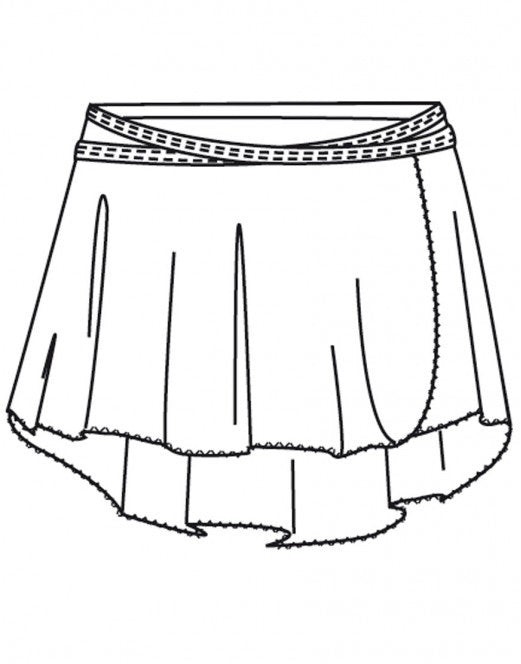 Laad het plaatje in de Viewer, Juliette Stretch Voile Rokje Wit 40 cm