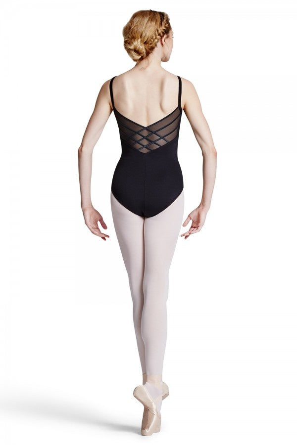 Laad het plaatje in de Viewer, L8820 Alnatt Balletpakje Spaghettibandjes en Mesh Zwart (BLK)