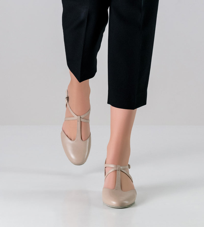 Laad het plaatje in de Viewer, Naia Comfort Beige Leer 4.5 cm
