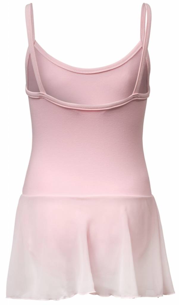 Laad het plaatje in de Viewer, PK4051 Balletpakje Spaghettibandjes Voile Rokje Roze