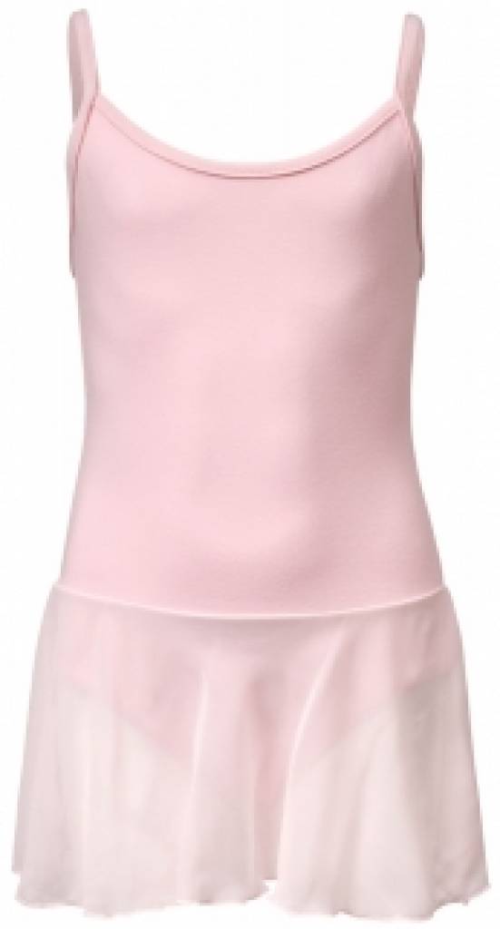 Laad het plaatje in de Viewer, PK4051 Balletpakje Spaghettibandjes Voile Rokje Roze