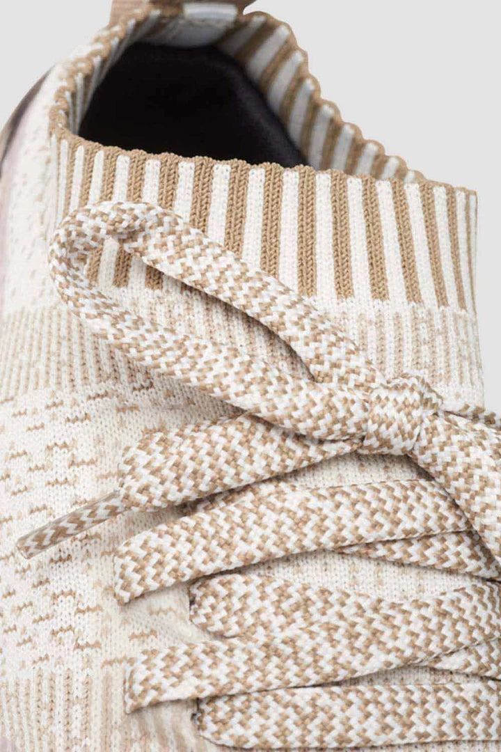 Laad het plaatje in de Viewer, S0929L Alcyone Lage Sneakers Beige/Wit/Rose Goud Knit