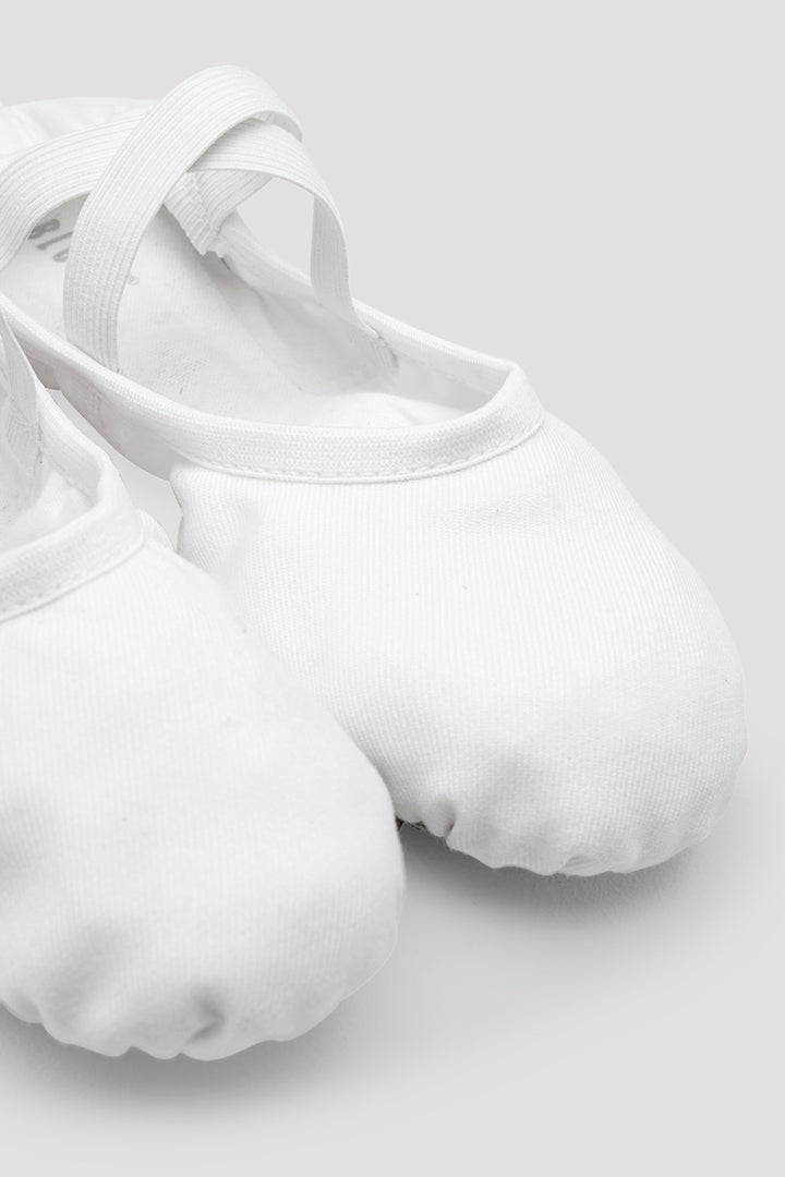 Laad het plaatje in de Viewer, S0284L Performa Stretch Canvas Balletschoen Wit (White)