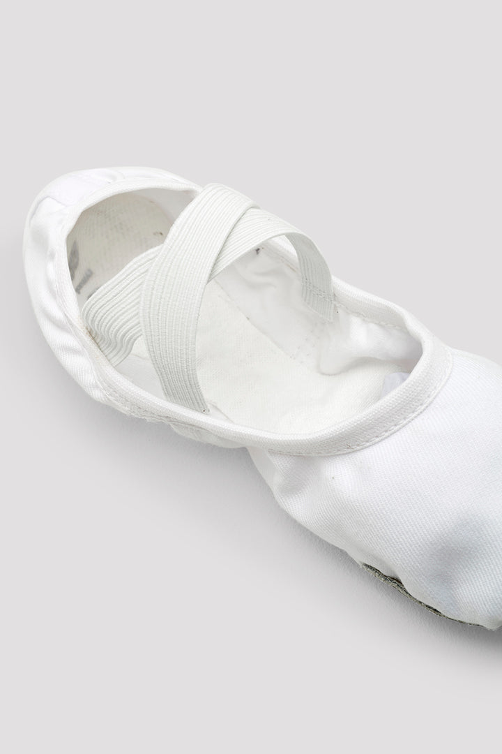 Laad het plaatje in de Viewer, S0284L Performa Stretch Canvas Balletschoen Wit (White)