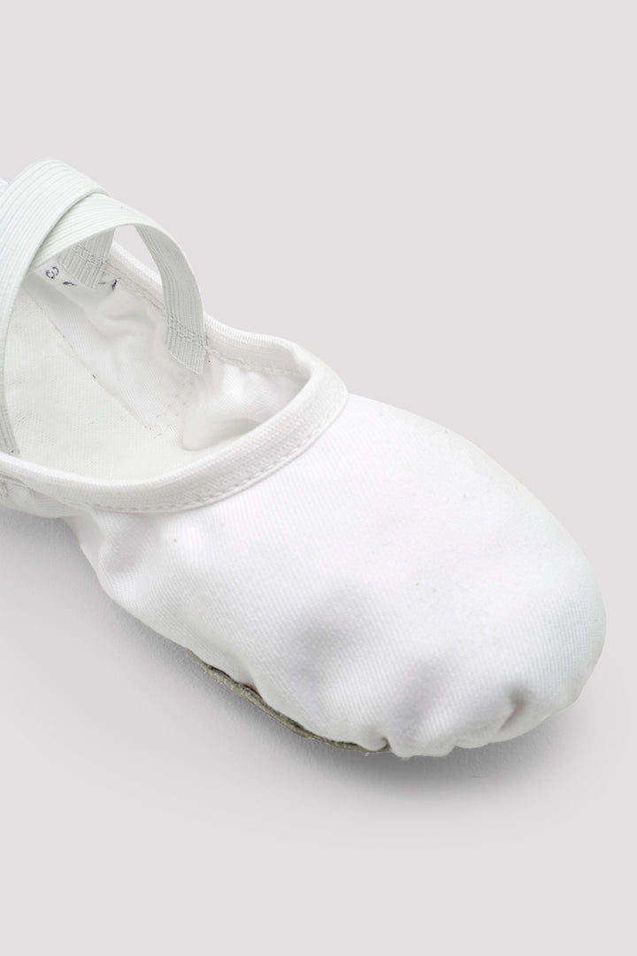 Laad het plaatje in de Viewer, S0284L Performa Stretch Canvas Balletschoen Wit (White)