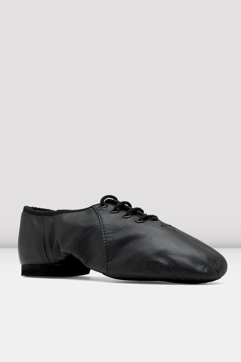 Laad het plaatje in de Viewer, S0405L Jazzsoft Jazzschoenen Rubber Splitzool Zwart Leer