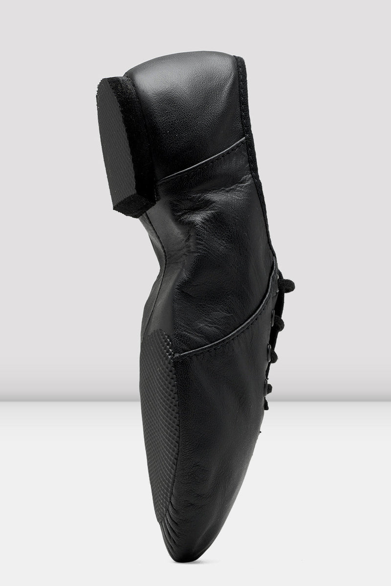 Laad het plaatje in de Viewer, S0405L Jazzsoft Jazzschoenen Rubber Splitzool Zwart Leer